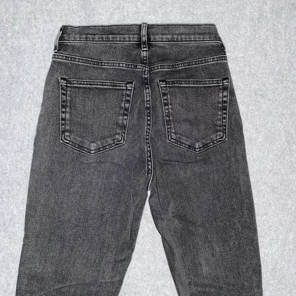Everlane Jeans 26 Womens Black Skinny‎ Ankle High Rise Denim Essential Staple - Picture 10 of 16